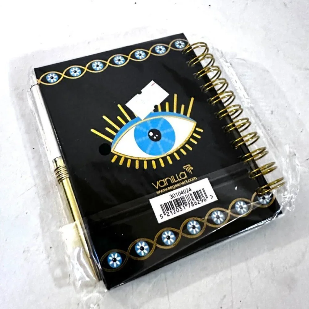 Greece NWT Notebook Evil Eye  Gift for Roommate , friend , Stocking stuffer
